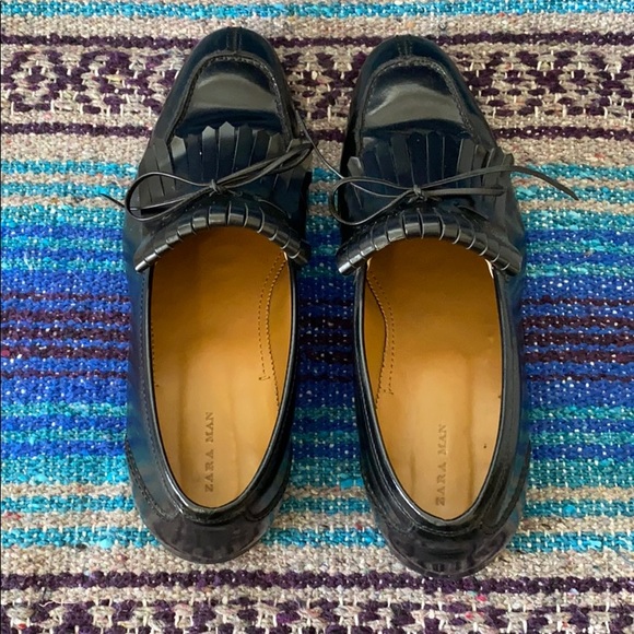 Mens ZARA MAN Black Formal Shoe - Picture 4 of 5